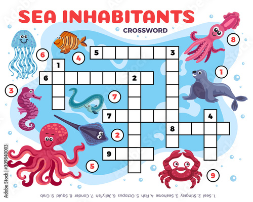 Marine Animals Crossword Composition