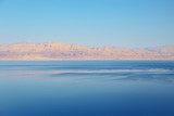 Beautiful view of salty Dead Sea shore with clear water. Israel.