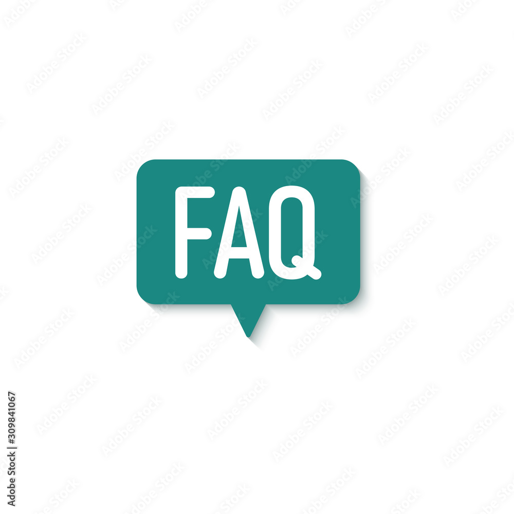 FAQ icon design isolated on white background. Vector illustration FAQ icon design isolated on white background. Vector illustration