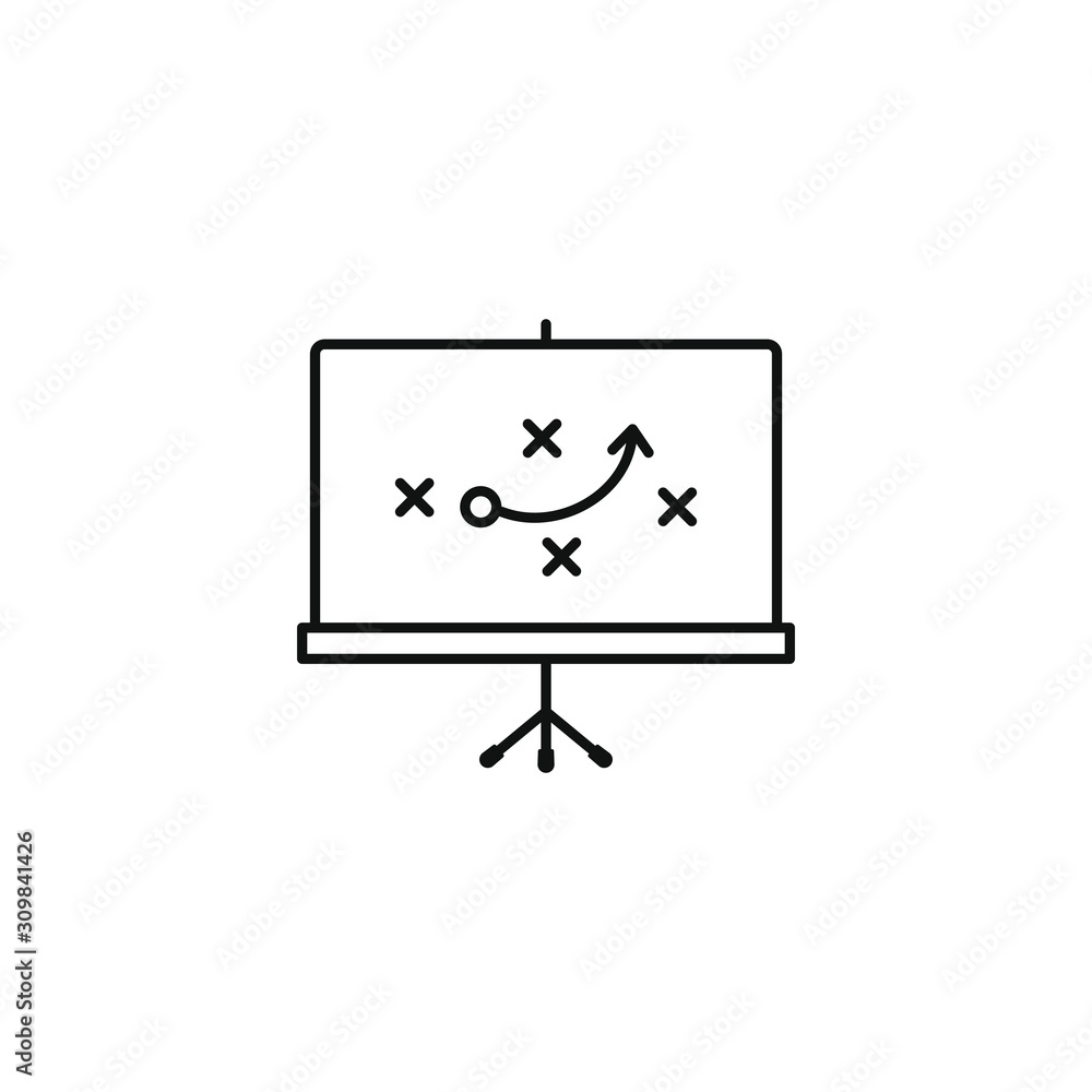 Strategy icon line style isolated on white background. Vector illustration Strategy icon line style isolated on white background. Vector illustration
