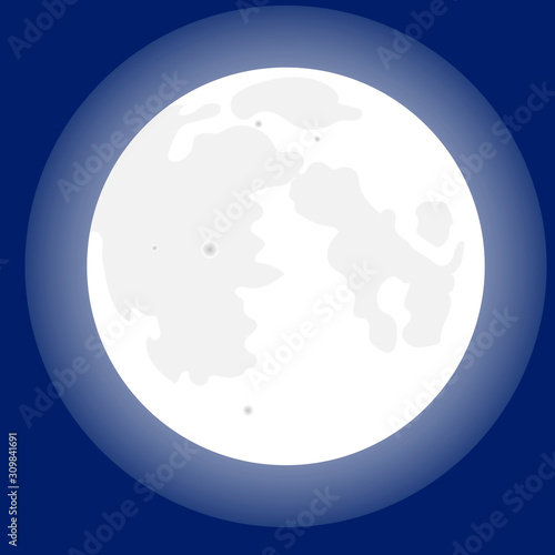 Moonlight on the sky, vector illustration
