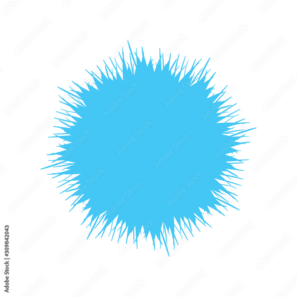 Bright blue vector stain with place for text message. Bright blue vector stain with place for text message.