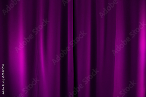 Purple theater curtain. Background from blackout curtains.