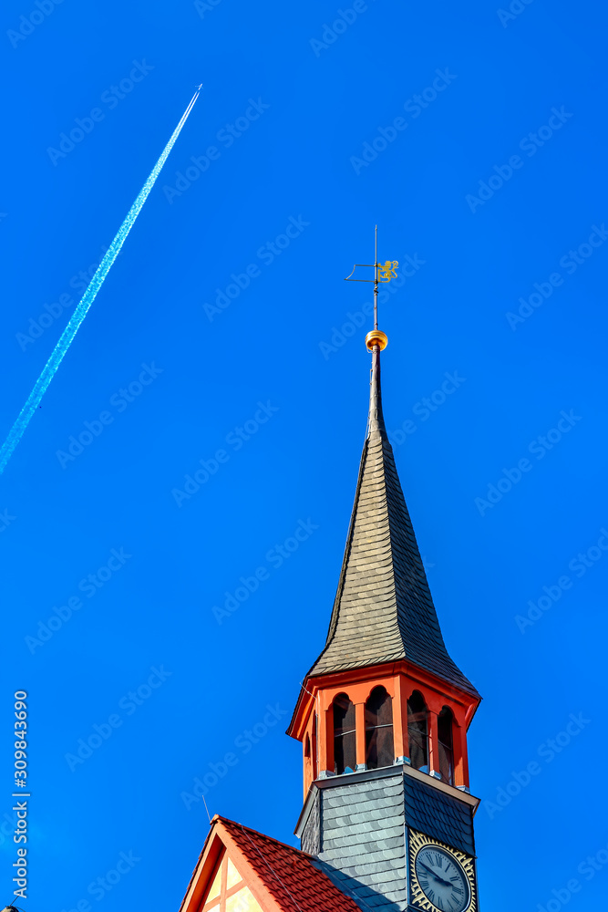 Tower of the old town hall in Goettingen, Germany Tower of the old town hall in Goettingen, Germany
