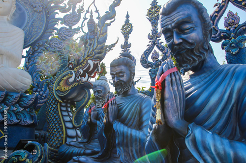 Wat Rong Seur Ten (The Blue Temple), Chaing Rai Thailand photo