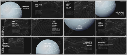 Presentation design vector template, multipurpose template for presentation slide, flyer, brochure cover design, infographic report.Cyberspace technology, futuristic digital science technology concept