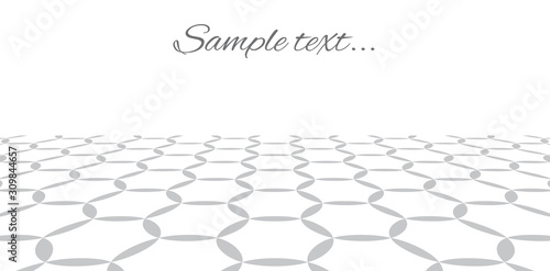 Abstract pattern on the floor plane. Stroke vector background. optic illusion perspective effect