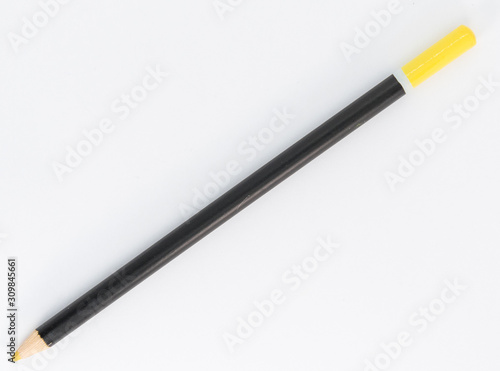 Yellow and black pencil