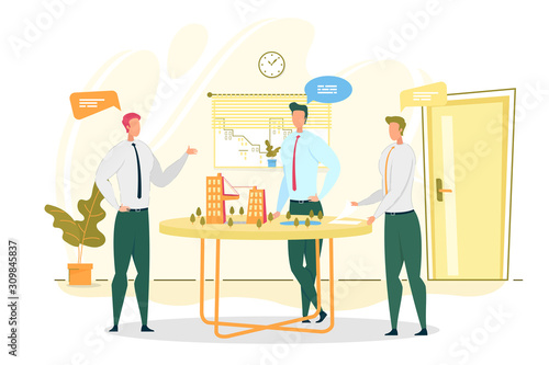 Business Investments Meeting Flat Vector Concept