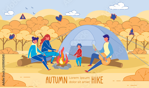 Getting Outside as Family. Autumn Hike Banner.
