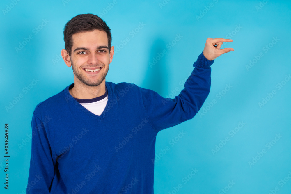 young man isolated on color background young man isolated on color background