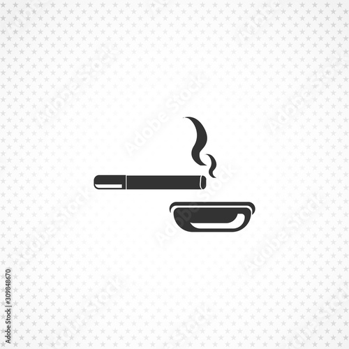 ashtray with cigar vector icon for mobile concept and web apps design