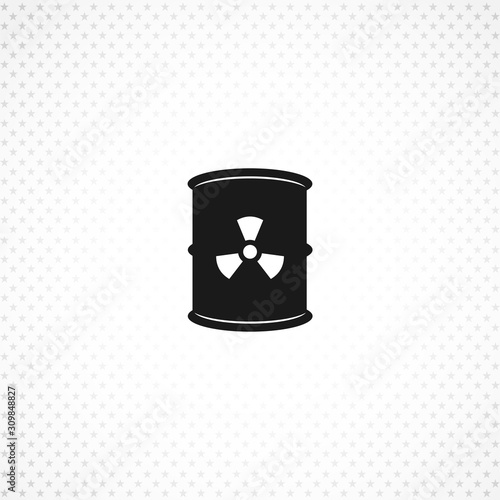 Toxic container vector icon on white background photo