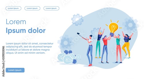 Banner Generation New Concept Bright Idea, Slide.