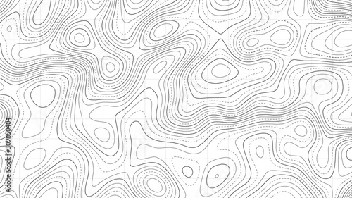 Topographic map lines background. Abstract vector illustration.