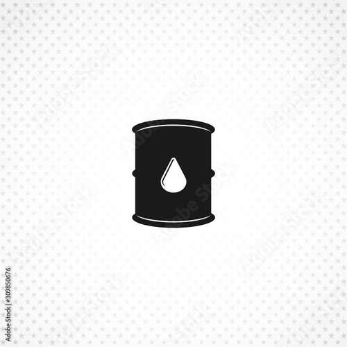 Oil drum container. barrel vector icon on white background