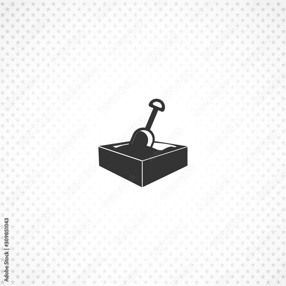 sandbox with shovel vector icon for mobile concept and web apps design sandbox with shovel vector icon for mobile concept and web apps design