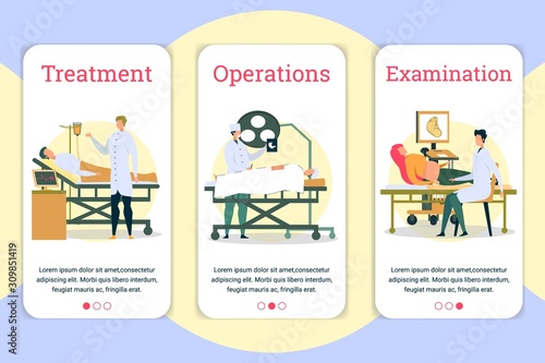 Treatment, Operations, Examinations Posters Set.