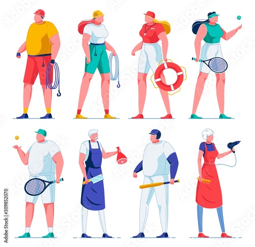Different Professions for Man and Woman Flat.