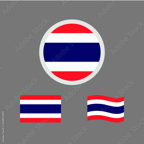 vector illustration of Thailand flag sign symbol
