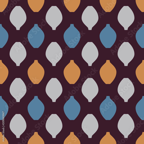Seamless pattern with geometric ornament.
