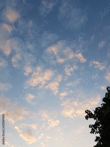 blue sky with clouds