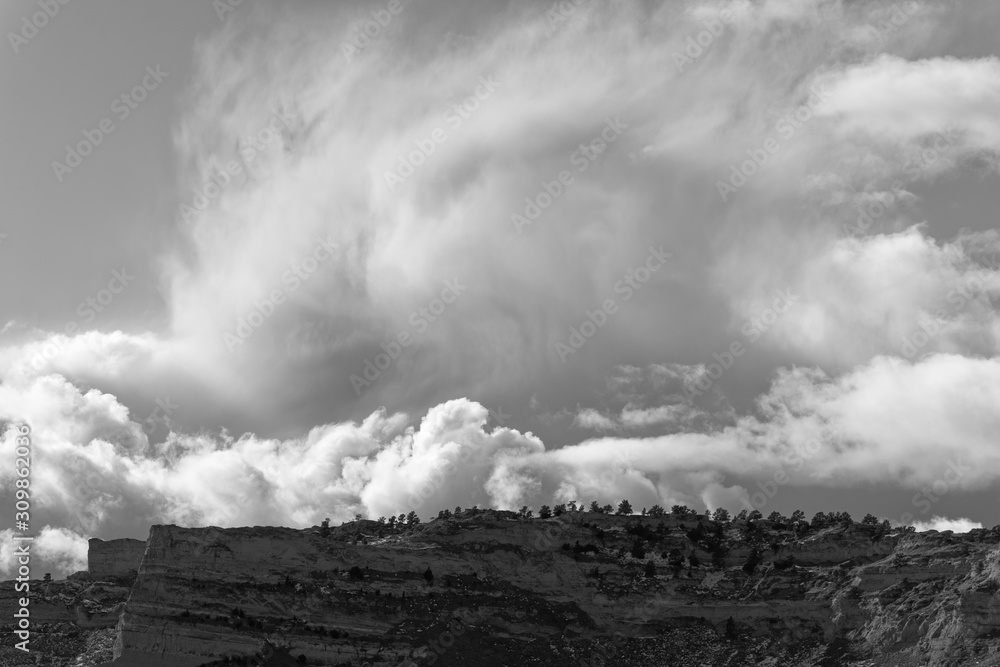 Dramatic Clouds in Black and white