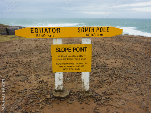 New Zealand landscape,  slope point photo