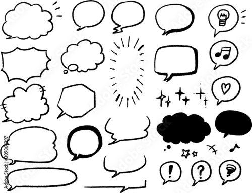 吹き出し会話 ベクター 素材