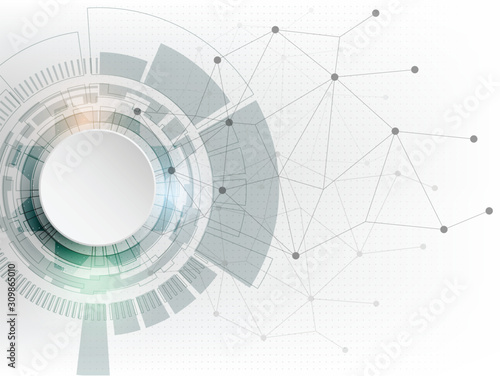 High Technology Internet connection abstract concept of science, Vector illustration