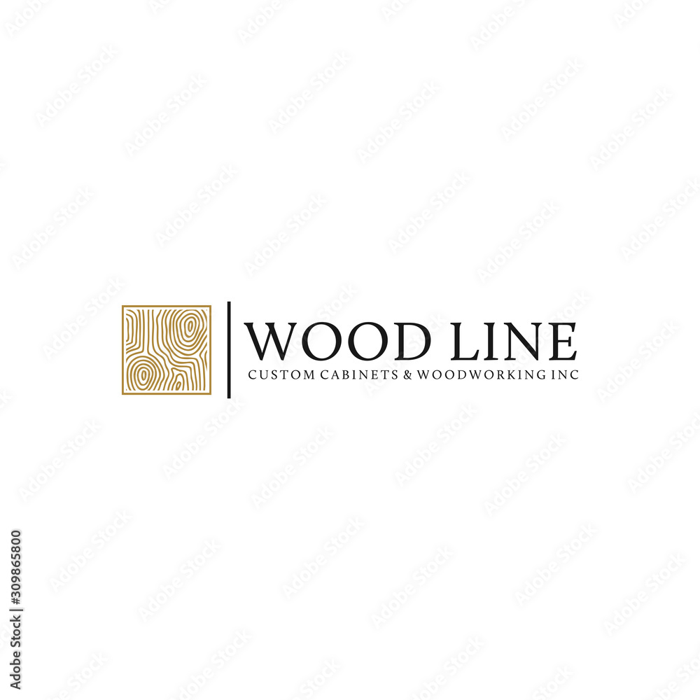 wood logo design inspiration, vector eps 10 Stock Vector Adobe Stock