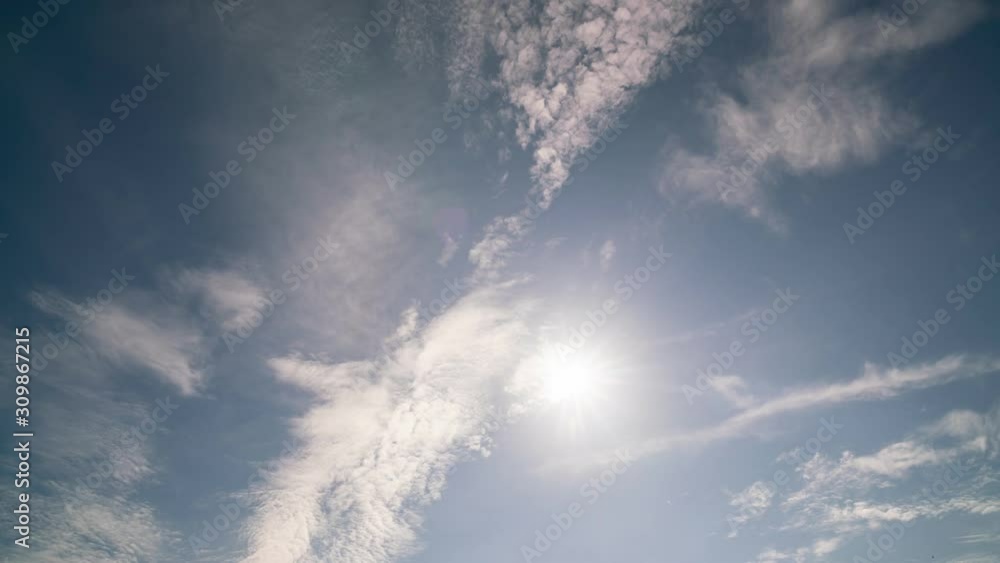 4K-time lapse of blue sky and clouds in summer season 4K-time lapse of blue sky and clouds in summer season