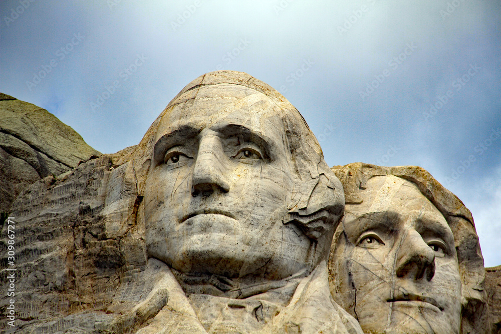 Fototapeta premium Mount Rushmore Washington image up close