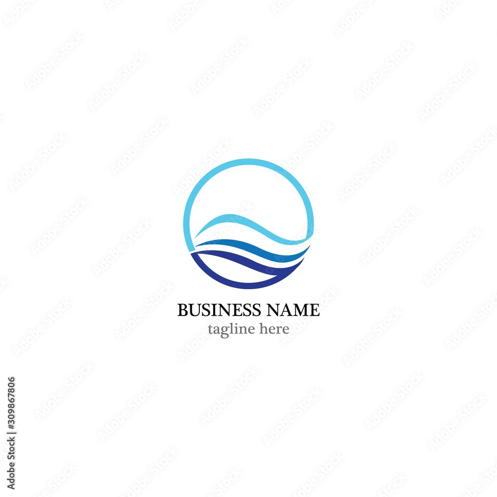 wave logo template vector icon design wave logo template vector icon design