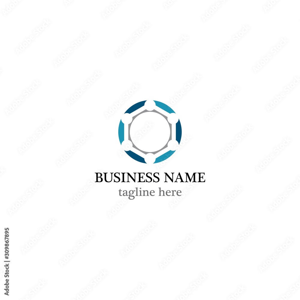 Connection logo template vector icon design