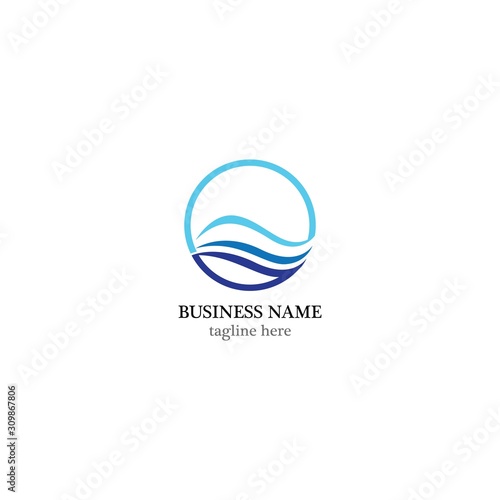 wave logo template vector icon design