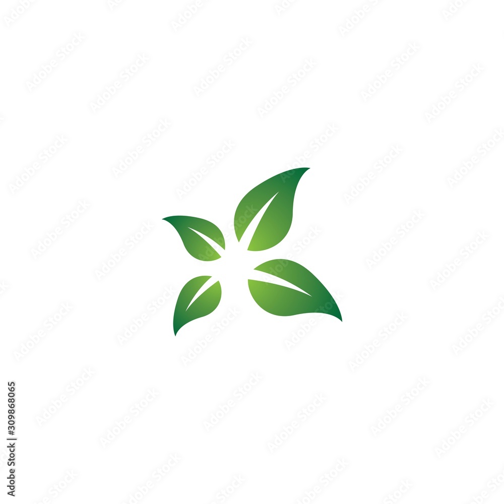Fototapeta premium Tree leaf vector logo design, eco-friendly concept