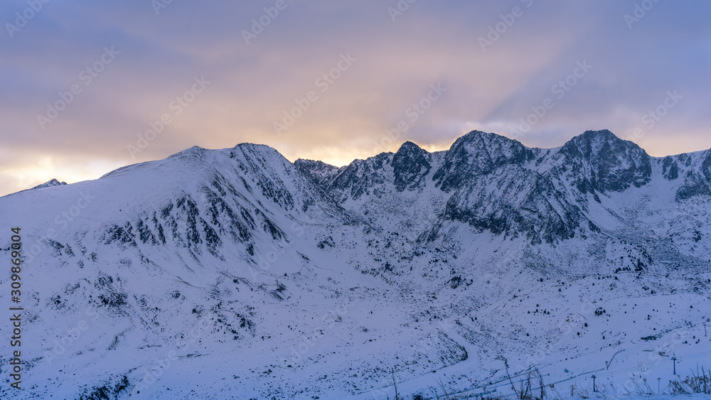 Winter ladscape in Andorra