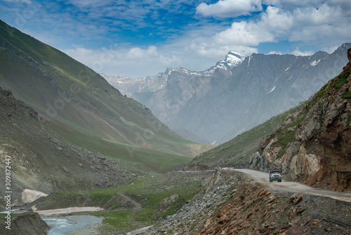 View from Zojila pass in Jammu and Kashmir, India, Asia