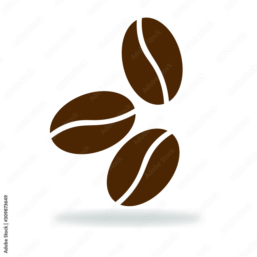 Coffee bean icon for a coffee shop or website Coffee bean icon for a coffee shop or website