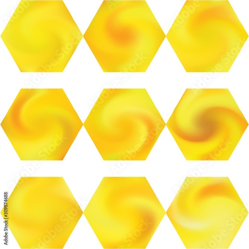 Set of hexagonal modern backgrounds.