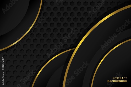 Luxury background. abstract black gold. frame modern simple creative elegant with space of text can be used for Ramadan Islamic arabesque celebration invitation