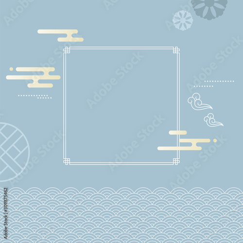 Korean traditional pattern vector background.