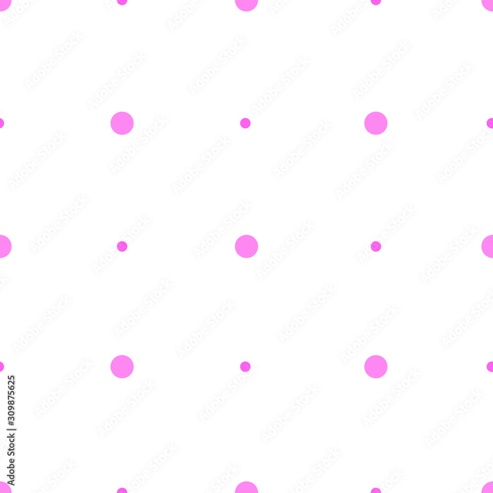 Vector white & pink polka dot background seamless pattern design illustration for birthday fabric party event decoration gift wrap scrapbook project print fabric wallpaper textile fashion Vector white & pink polka dot background seamless pattern design illustration for birthday fabric party event decoration gift wrap scrapbook project print fabric wallpaper textile fashion