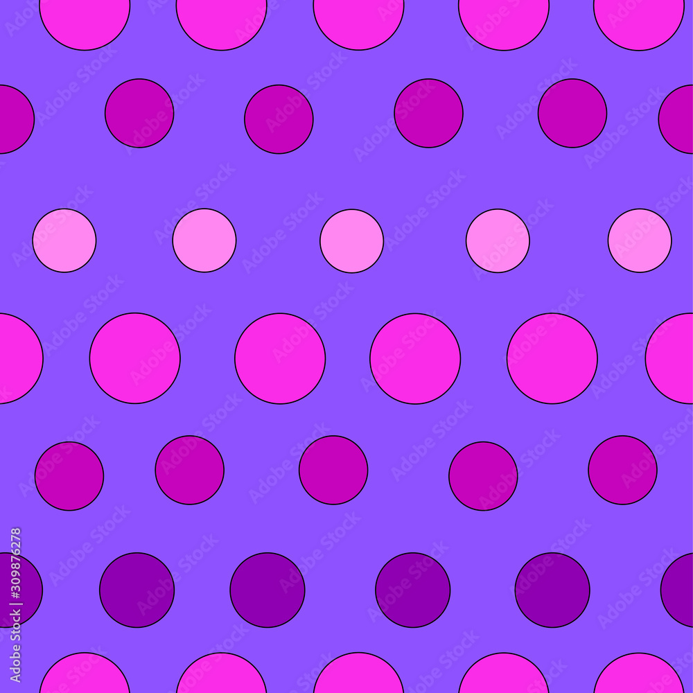 Vector purple & pink polka dot background seamless pattern design illustration for birthday fabric party event decoration gift wrap scrapbook project print fabric wallpaper textile fashion Vector purple & pink polka dot background seamless pattern design illustration for birthday fabric party event decoration gift wrap scrapbook project print fabric wallpaper textile fashion