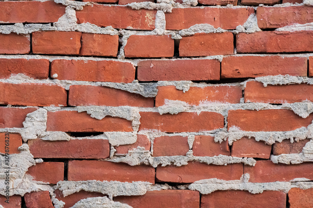 Obraz premium Old Red Brick Wall Background 1