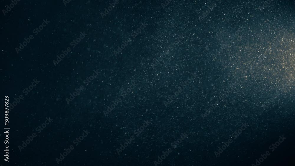 Natural Organic Dust Particles Floating On Black Background. Glittering Sparkling Particles Randomly Spin In The Air With Bokeh. Dynamic Particles With Fast And Slow Motion. Shimmering Dust In Space. Natural Organic Dust Particles Floating On Black Background. Glittering Sparkling Particles Randomly Spin In The Air With Bokeh. Dynamic Particles With Fast And Slow Motion. Shimmering Dust In Space.