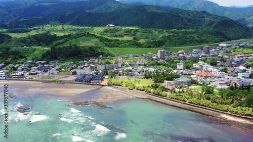 Panorama of Miyazaki coastline located on Miyazaki Prefecture