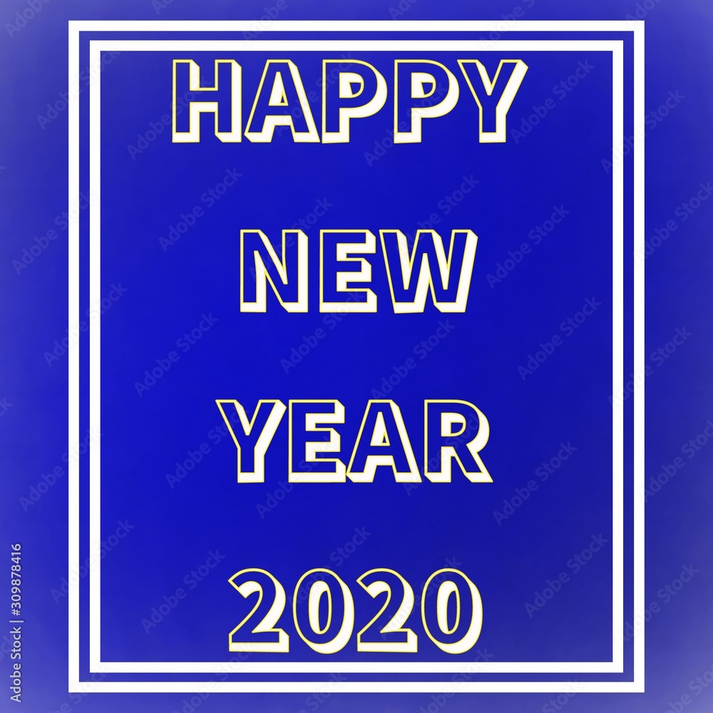 Happy new year greeting letrering for poster and banner