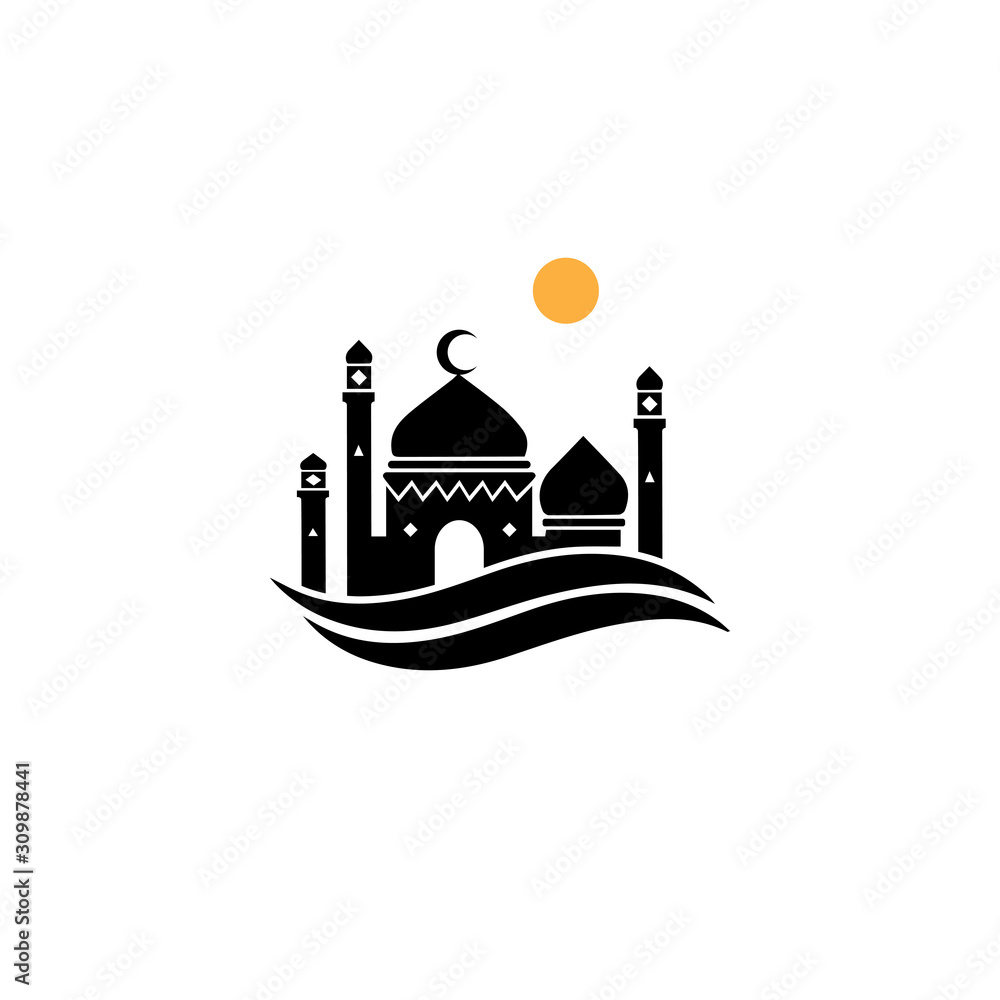 islamic mosque logo vector icon template islamic mosque logo vector icon template